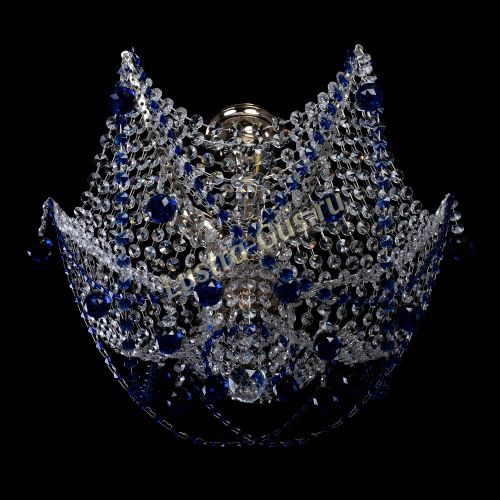 Люстра Элина №2 синяя в Саратове Гусь Хрустальный