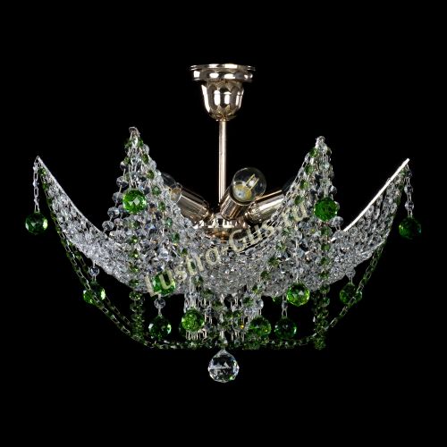 Люстра Элина №2 зеленая в Саратове Гусь Хрустальный