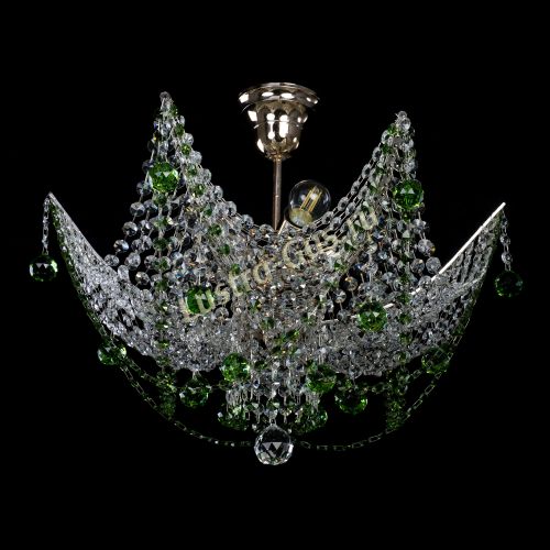 Люстра Элина №2 зеленая в Саратове Гусь Хрустальный