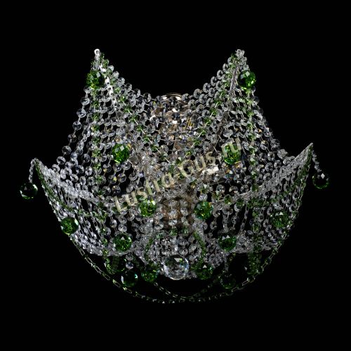 Люстра Элина №2 зеленая в Саратове Гусь Хрустальный