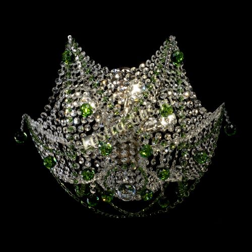 Люстра Элина №2 зеленая в Саратове Гусь Хрустальный