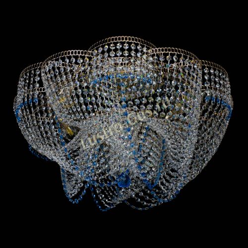 Люстра Есения голубая в Саратове Гусь Хрустальный