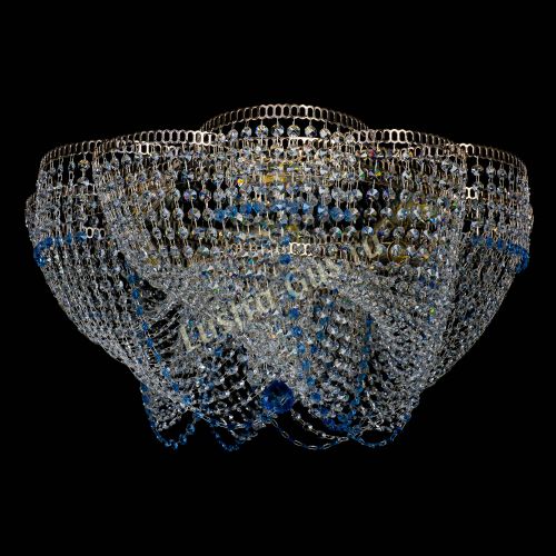 Люстра Есения голубая в Саратове Гусь Хрустальный