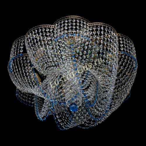 Люстра Есения голубая в Саратове Гусь Хрустальный