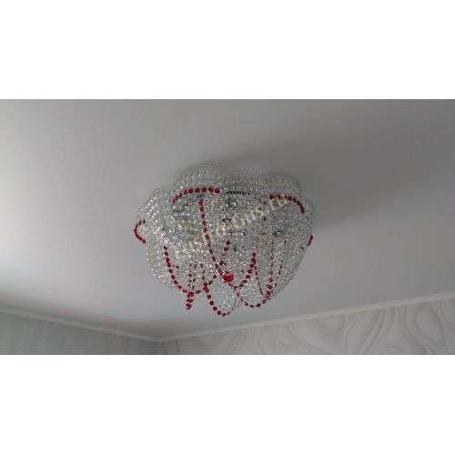 Люстра Есения красная в Саратове Гусь Хрустальный