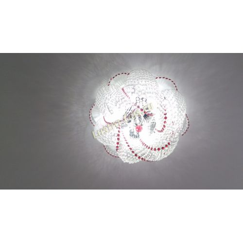 Люстра Есения красная в Саратове Гусь Хрустальный