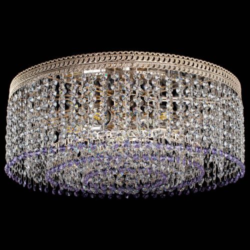 Люстра Флоренция капель оптикон фиолетовая в Саратове Гусь Хрустальный