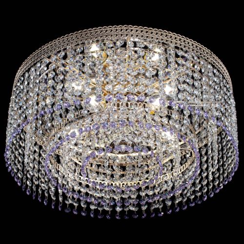 Люстра Флоренция капель оптикон фиолетовая в Саратове Гусь Хрустальный