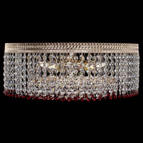 Люстра Флоренция капель оптикон красная в Саратове Гусь Хрустальный