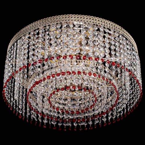 Люстра Флоренция капель оптикон красная в Саратове Гусь Хрустальный