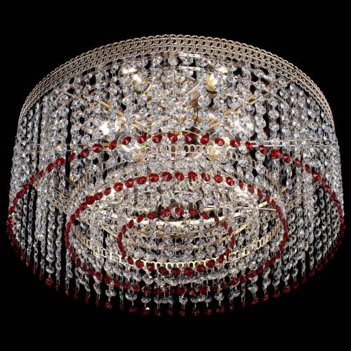 Люстра Флоренция капель оптикон красная в Саратове Гусь Хрустальный