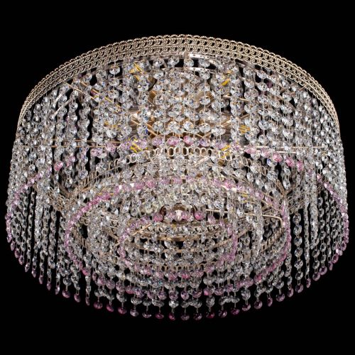 Люстра Флоренция капель оптикон розовая в Саратове Гусь Хрустальный