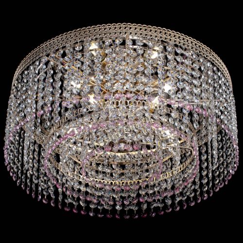 Люстра Флоренция капель оптикон розовая в Саратове Гусь Хрустальный