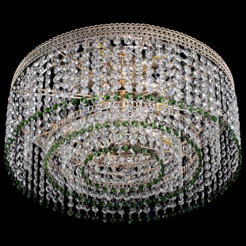 Люстра Флоренция капель оптикон зеленая в Саратове Гусь Хрустальный