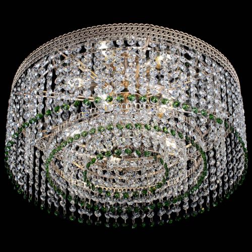 Люстра Флоренция капель оптикон зеленая в Саратове Гусь Хрустальный