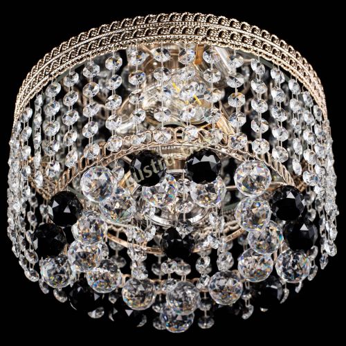 Люстра Флоренция шар №2 черная в Саратове Гусь Хрустальный