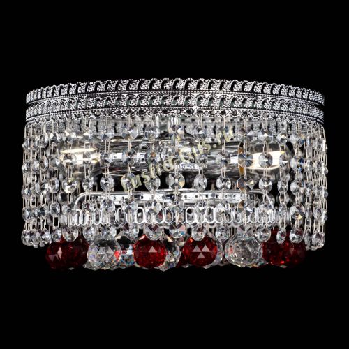 Люстра Флоренция шар №2 красная в Саратове Гусь Хрустальный