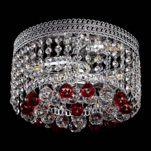 Люстра Флоренция шар №2 красная в Саратове Гусь Хрустальный