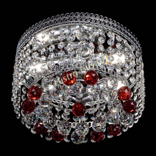 Люстра Флоренция шар №2 красная в Саратове Гусь Хрустальный