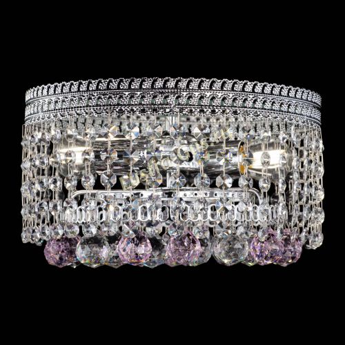 Люстра Флоренция шар №2 розовая в Саратове Гусь Хрустальный