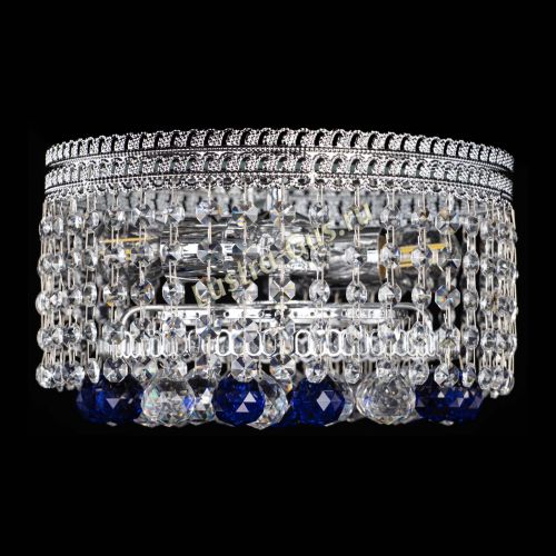 Люстра Флоренция шар №2 синяя в Саратове Гусь Хрустальный