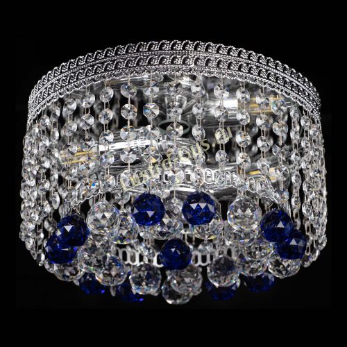 Люстра Флоренция шар №2 синяя в Саратове Гусь Хрустальный