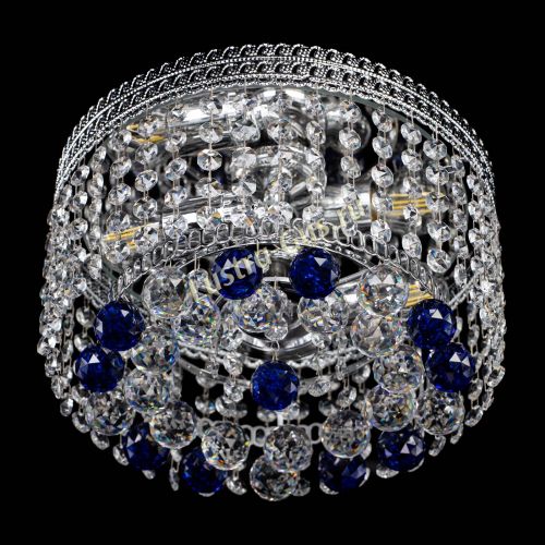 Люстра Флоренция шар №2 синяя в Саратове Гусь Хрустальный