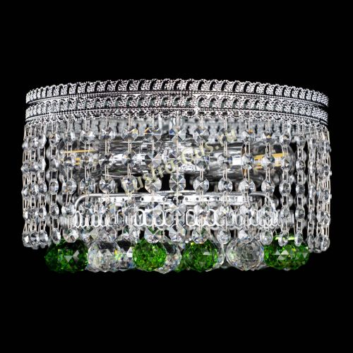 Люстра Флоренция шар №2 зеленая в Саратове Гусь Хрустальный