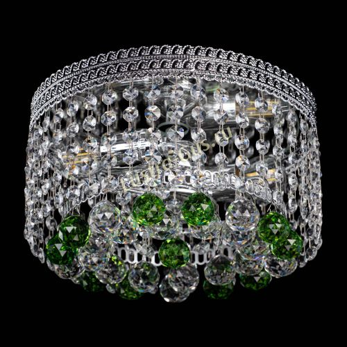 Люстра Флоренция шар №2 зеленая в Саратове Гусь Хрустальный