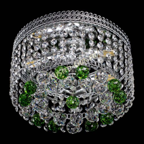 Люстра Флоренция шар №2 зеленая в Саратове Гусь Хрустальный