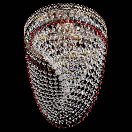 Люстра Флоренция Водоворот красная в Саратове Гусь Хрустальный