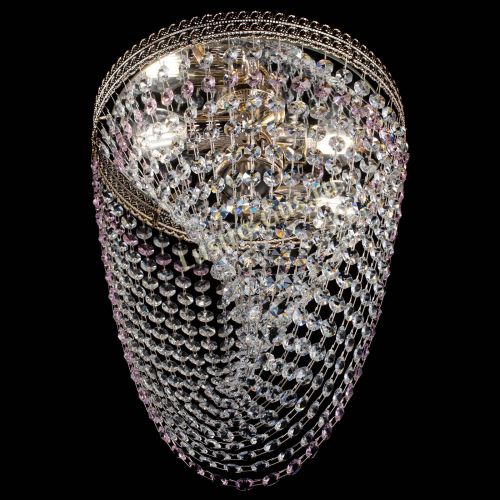 Люстра Флоренция Водоворот розовая в Саратове Гусь Хрустальный