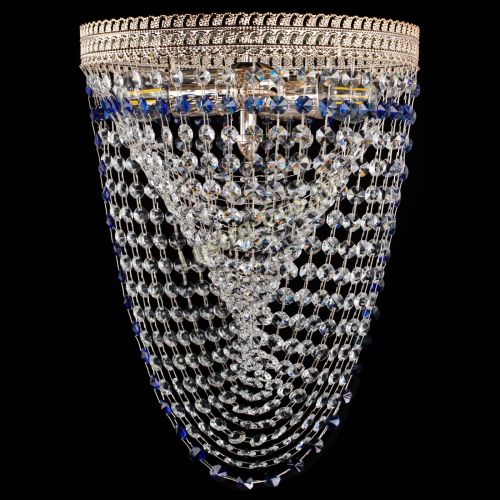 Люстра Флоренция Водоворот синяя в Саратове Гусь Хрустальный