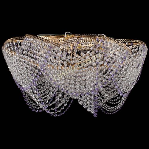 Люстра Галактика №4 фиолетовая в Саратове Гусь Хрустальный