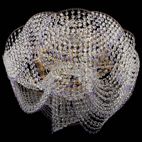 Люстра Галактика №4 фиолетовая в Саратове Гусь Хрустальный