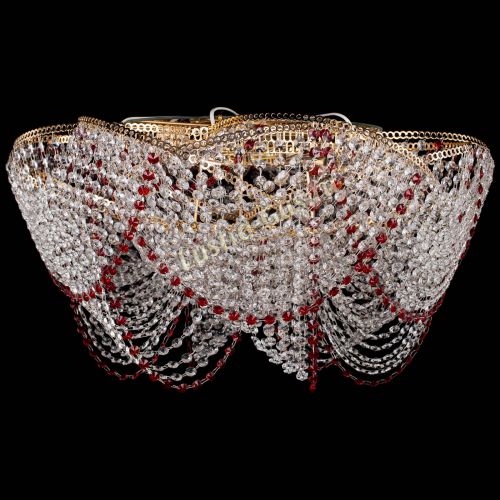 Люстра Галактика №4 красная в Саратове Гусь Хрустальный