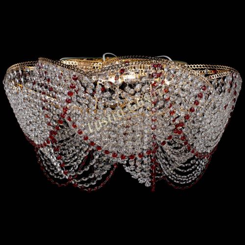 Люстра Галактика №4 красная в Саратове Гусь Хрустальный