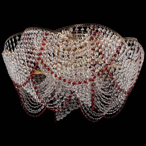 Люстра Галактика №4 красная в Саратове Гусь Хрустальный