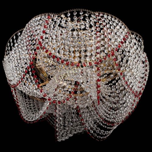 Люстра Галактика №4 красная в Саратове Гусь Хрустальный