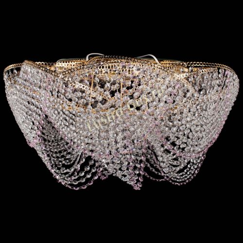 Люстра Галактика №4 розовая в Саратове Гусь Хрустальный