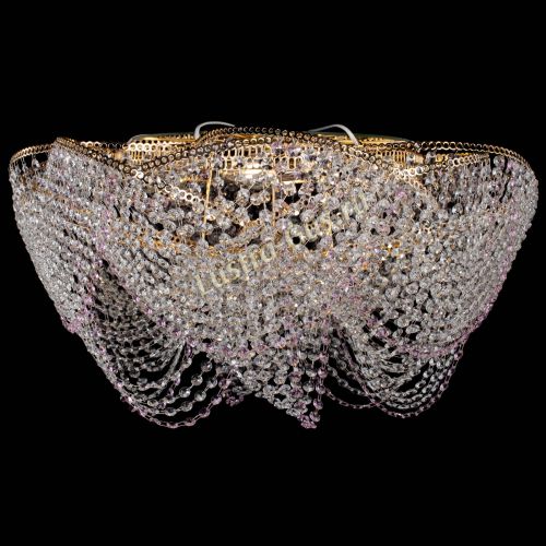 Люстра Галактика №4 розовая в Саратове Гусь Хрустальный