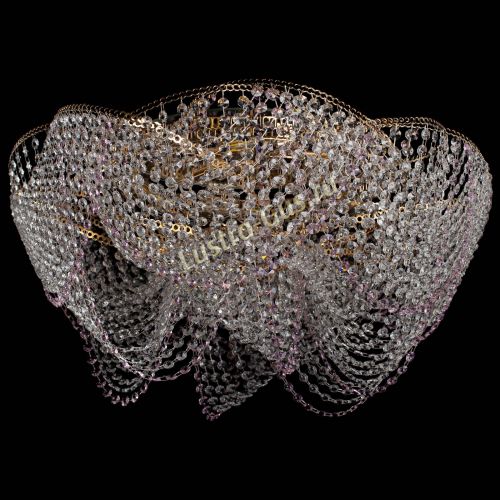 Люстра Галактика №4 розовая в Саратове Гусь Хрустальный