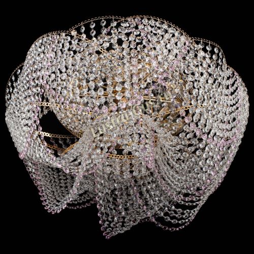 Люстра Галактика №4 розовая в Саратове Гусь Хрустальный