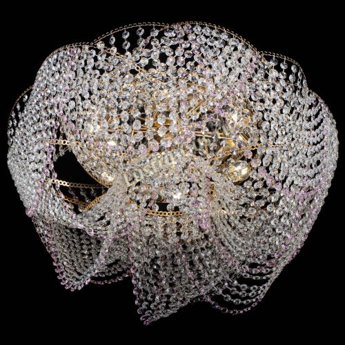 Люстра Галактика №4 розовая в Саратове Гусь Хрустальный