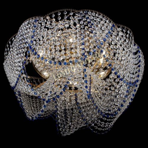 Люстра Галактика №4 синяя в Саратове Гусь Хрустальный