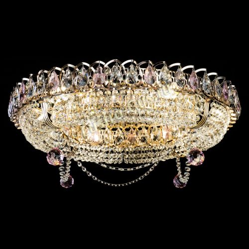 Люстра Глория №1 розовая в Саратове Гусь Хрустальный