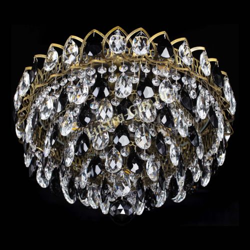 Люстра Грация №1 под бронзу черная в Саратове Гусь Хрустальный