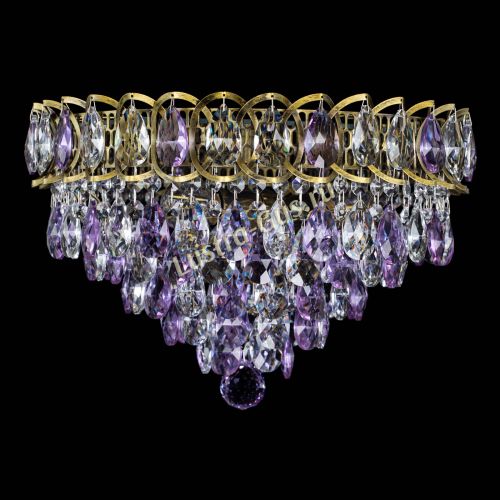 Люстра Грация №1 под бронзу фиолетовая в Саратове Гусь Хрустальный