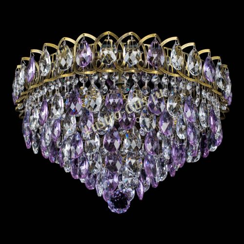 Люстра Грация №1 под бронзу фиолетовая в Саратове Гусь Хрустальный