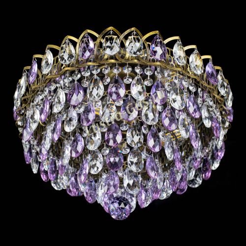 Люстра Грация №1 под бронзу фиолетовая в Саратове Гусь Хрустальный